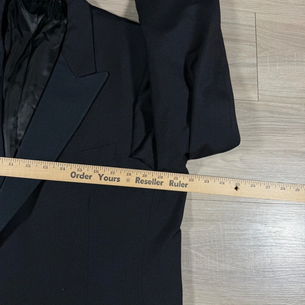 Vintage Christian Dior Monsieur Tuxedo Jacket Black‎ Peak Lapel Formal Dinner